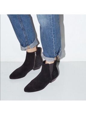 Isabel Marant Black suede Patsha Boots Size 40 / 10 US Chelsea Ankle